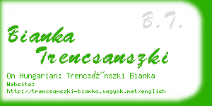 bianka trencsanszki business card